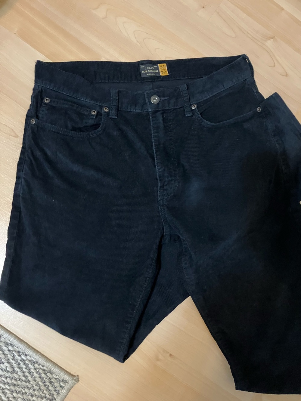 Men's J. Crew Navy Slim Straight Corduroy Pants